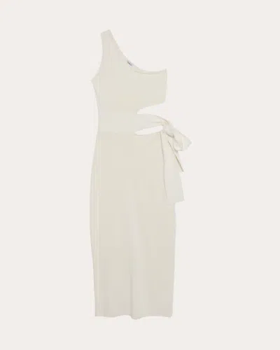 Simkhai Women's Aurelia Knit Cutout Asymmetric Midi Dress