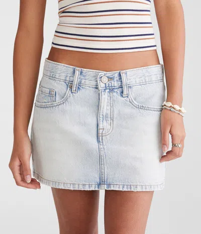Shop Aéropostale Low-rise Denim Mini Skirt