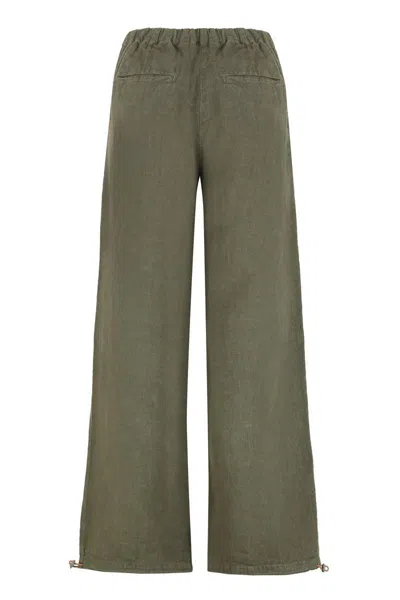 Shop 120% Lino Linen Wide Leg Trousers