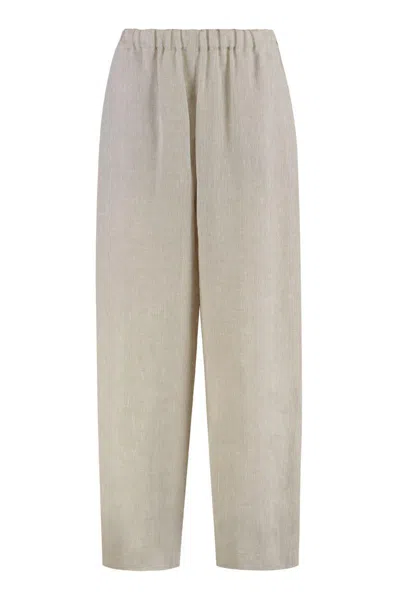 Fabiana Filippi Relaxed Fit Wide Leg Linen Trousers