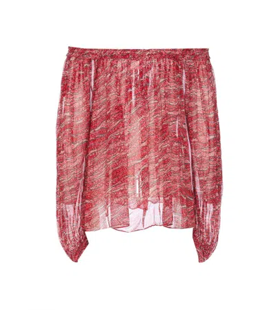 Isabel Marant Étoile Isabel Marant Etoile Fuchsia Printed ml Vutti Top
