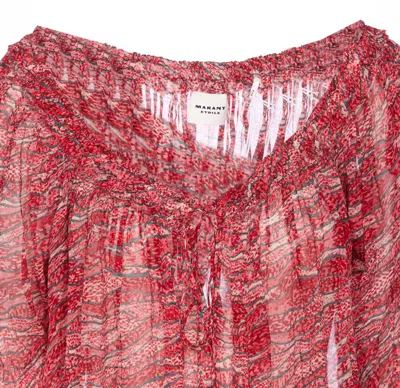 Isabel Marant Étoile Isabel Marant Etoile Fuchsia Printed ml Vutti Top
