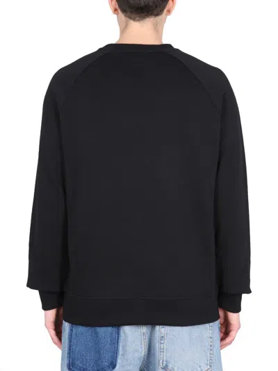 Balmain Flocked Logo Sweatshirt With Metallic Accents