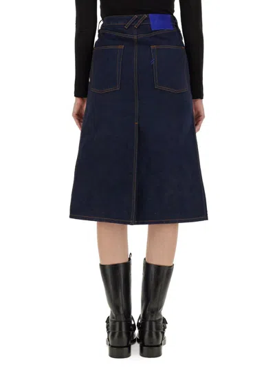 Shop Burberry Denim Skirt