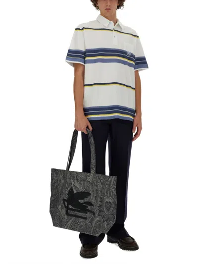 Etro Men's Polo Shirt With Pegasus Embroidery