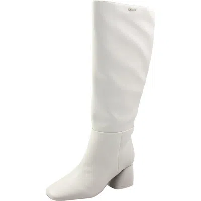 Dkny Cana Womens Zipper Faux Leather Knee-high Boots