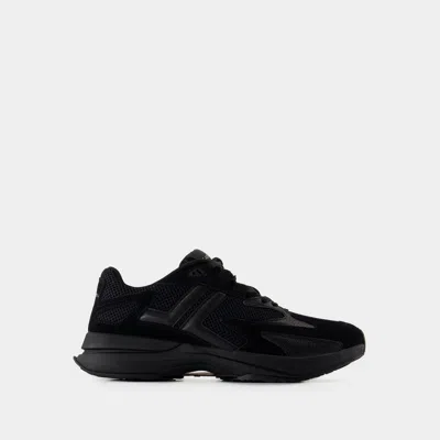 Lanvin Mens Black Jla Mesh And Suede Low-top Trainers Eur 42 / 8 Uk