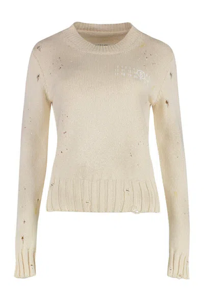 Mm6 Maison Margiela Cotton Crew-neck Sweater