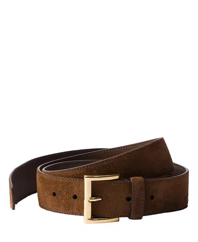 Prada Cocoa Suede Leather Belt Women In Brown