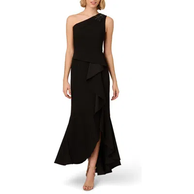 Papell Studio By Adrianna Papell Womens Embellished One Shoulder Evening Dress