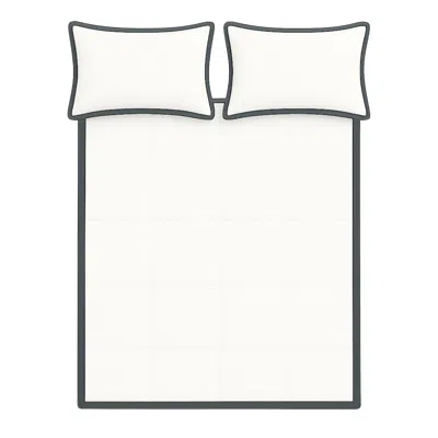 Decoflux Home Blue / White Bedding Set Frame Inner Anthracite Uk Double, Us Full