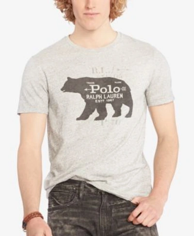 Polo Ralph Lauren Men&#039;s Big &amp; Tall Graphic-print T-shirt In Twist Heather Grey