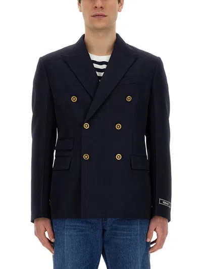 Versace Grain De Poudre Wool Blazer