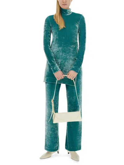 Jil Sander High-rise Velvet Straight-leg Pants