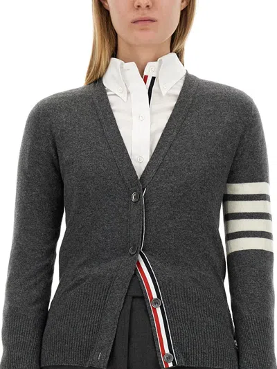 Thom Browne Cardigan Relaxed Fit In Gray