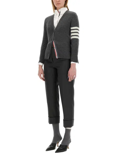 Thom Browne Cardigan Relaxed Fit In Gray