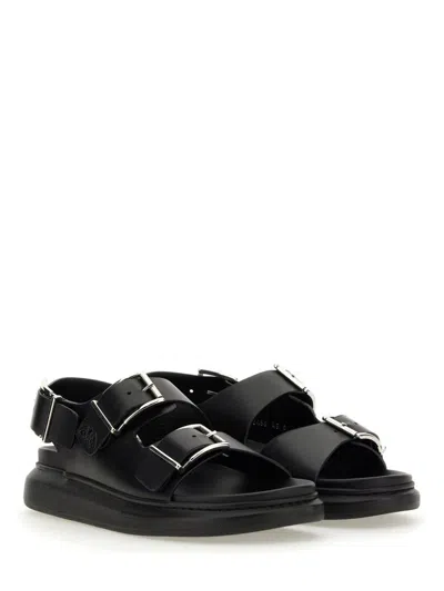 Shop Alexander Mcqueen Leather Sandal