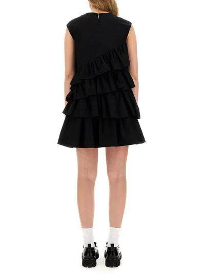 Msgm Dress With Ruffles In Black