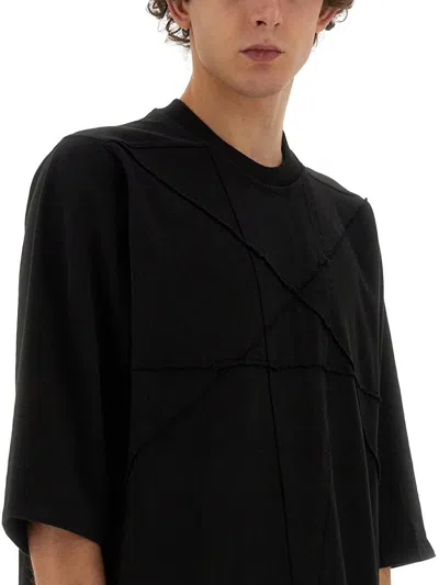 Rick Owens Drkshdw Drkshdw By Rick Owens Oversized Cotton T-shirt With Geometric Design And Relaxed Fit