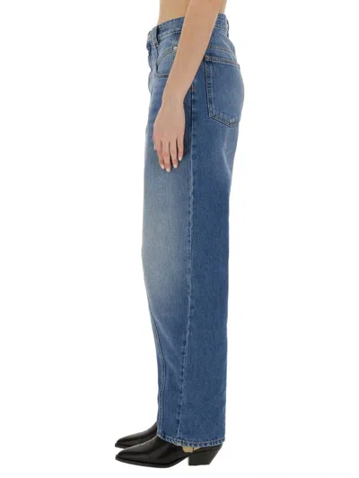 Isabel Marant Vetan Faded Cotton Denim Straight Jeans