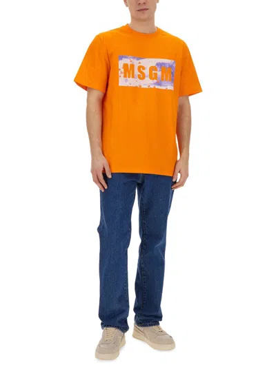 Msgm Logo Crew Neck T-shirt