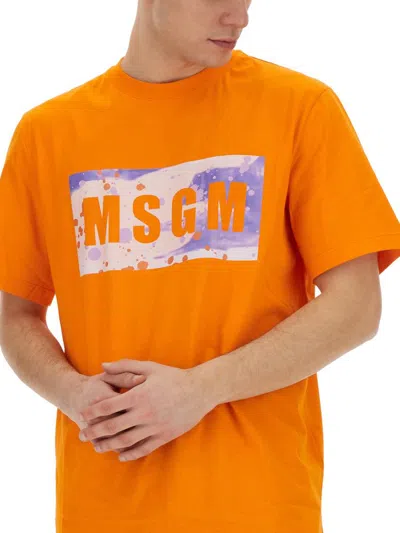 Msgm Logo Crew Neck T-shirt