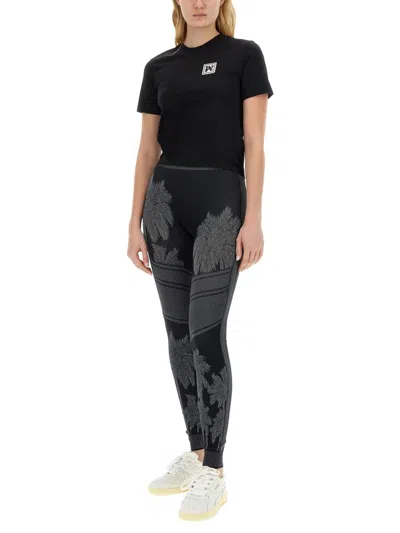 Palm Angels Ski Club Fitted T-shirt Contrast Print
