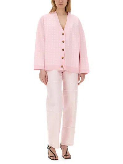 Baum Und Pferdgarten Gingham-check Logo-embroidered Cardigan