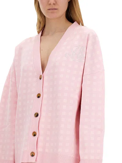 Baum Und Pferdgarten Gingham-check Logo-embroidered Cardigan