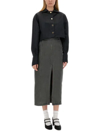 Patou Jacket Cropped Length Gold Buttons