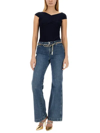 Michael Kors Flare Chain Belt Jeans
