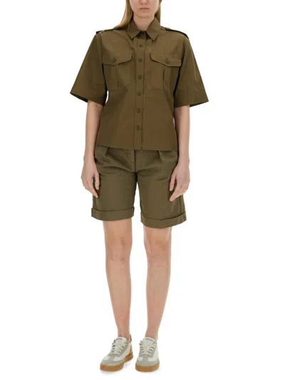 Aspesi Cotton Shirt With Pockets And Epaulettes