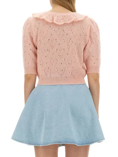 Alessandra Rich Embellished Mohair-blend Cardigan