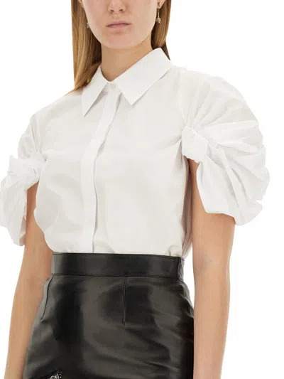 ALEXANDER MCQUEEN ALEXANDER MCQUEEN SHIRT WITH KNOT SLEEVE 