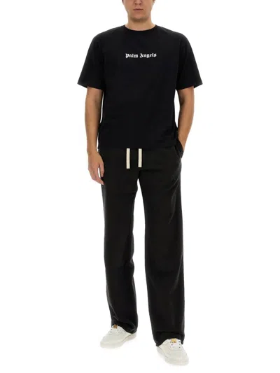 Palm Angels Elastic Waist Chino Trousers Pockets
