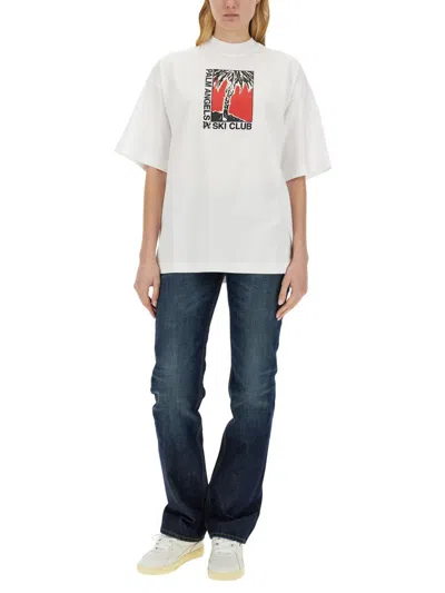 Palm Angels Ski Club Graphic Print Crew Neck T-shirt