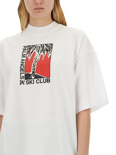 Palm Angels Ski Club Graphic Print Crew Neck T-shirt
