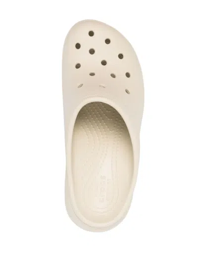 Crocs Rubber Sandals With Cut-out Details And Heel 10cm In Neutral