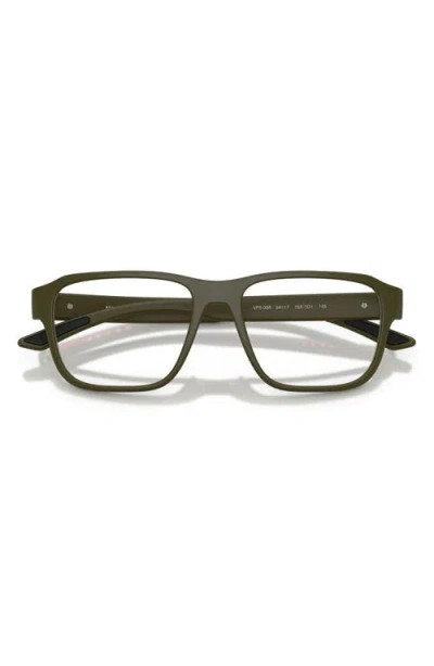 Prada Linea Rossa 52mm Irregular Optical Glasses In Green