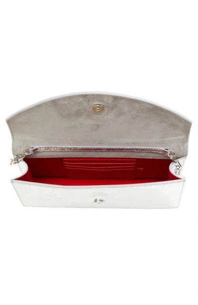 Christian Louboutin Loubi54 Crinkled Metallic Leather Clutch