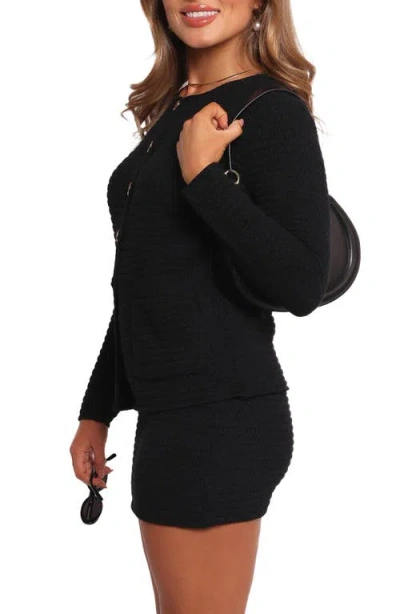 Petal And Pup Petal & Pup Bowie Cardigan & Miniskirt Set In Black