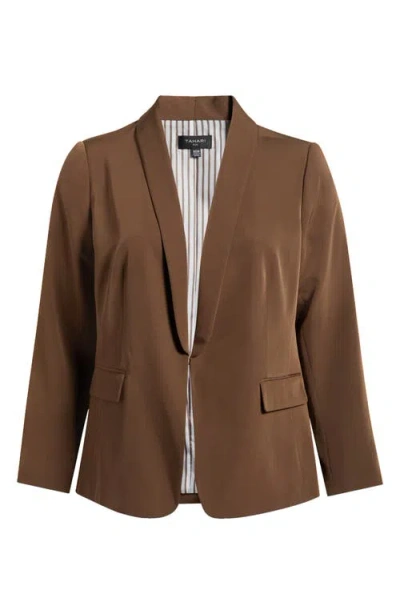 Tahari Asl Brushed Woven One-button Blazer