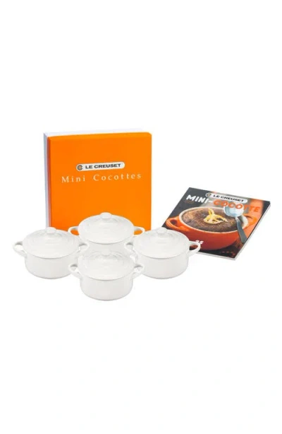 Le Creuset 5-piece Mini Stoneware Cocottes & Cookbook Set