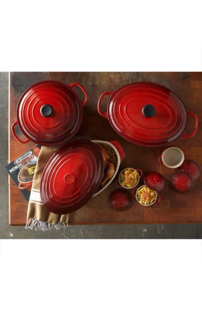 Le Creuset 5-piece Mini Stoneware Cocottes & Cookbook Set