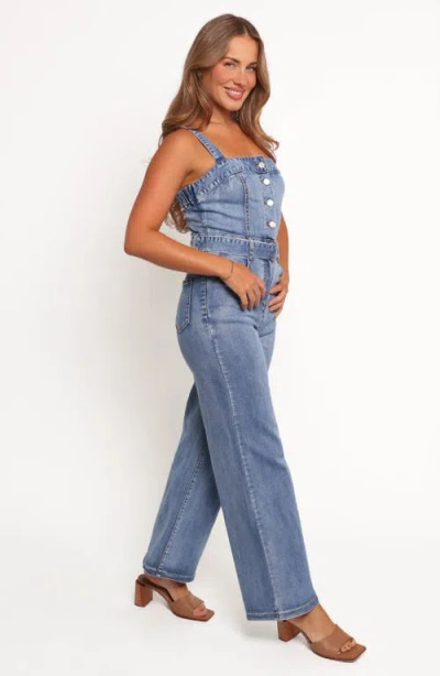 Petal And Pup Petal & Pup Edan Belted Denim Jumpsuit In Blue