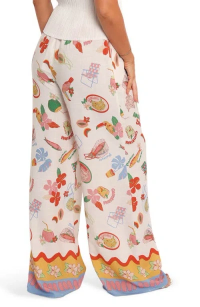 Petal And Pup Petal & Pup Suit Print Wide Leg Pants In White