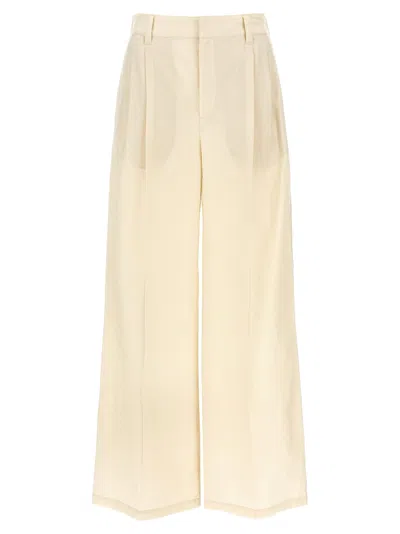 Brunello Cucinelli Trousers Cotton Elastic Waistband In Neutral