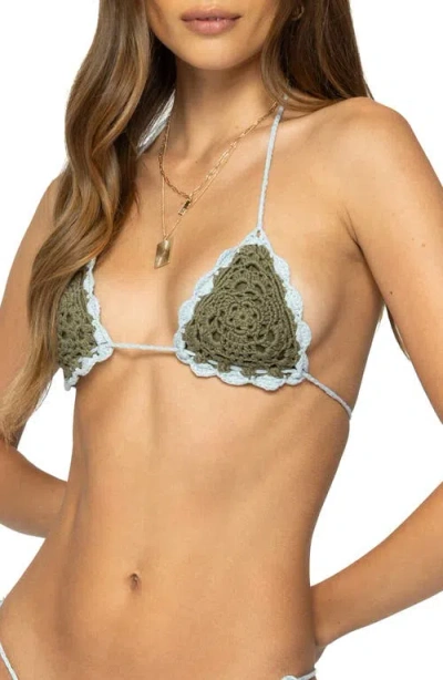 Edikted Crochet Triangle Bikini Top