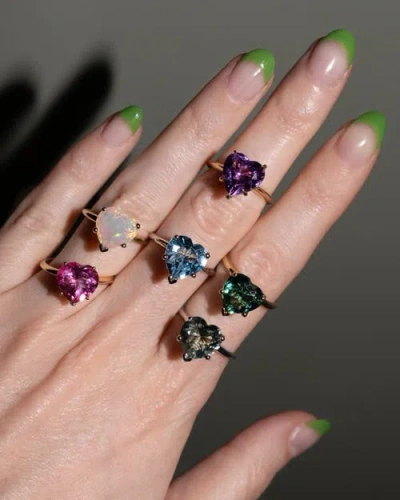 Fry Powers Rainbow Heart Ring