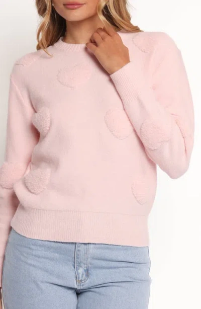 Petal And Pup Petal & Pup Orlenda Heart Sweater In Pink